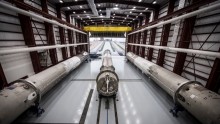 Three Falcon 9 rockets are now housed under the Kennedy Space Center in Florida. 