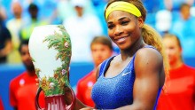 World No. 1 Serena Williams wins her first Cincinnati Masters cup at the Western and Southern Open