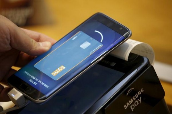Samsung Pay works with higher-end Samsung phones such as the Galaxy S7.