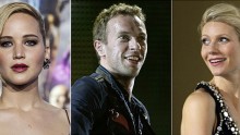 Jennifer Lawrence, Chris Martin and Gwyneth Paltrow