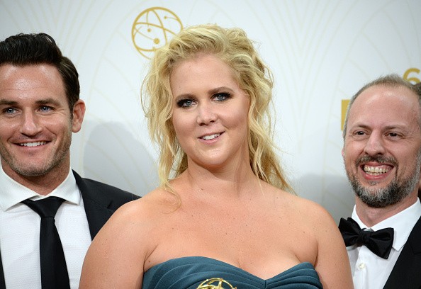 Actress Amy Schumer, winner of Outstanding Variety Sketch Series for 'Inside Amy Schumer,' poses in the press room at the 67th Annual Primetime Emmy Awards at Microsoft Theater on September 20, 2015 in Los Angeles, California. 