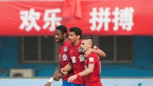Henan Jianye imports (from L to R) Eddie Gomes, Osman Sow, and Ivo
