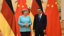 Li Keqiang and  Angela Merkel. 