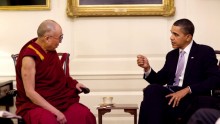 President Obama meets with his Holiness the Dalai Lama in the White House residence on Wednesday