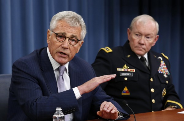Hagel and Dempsey