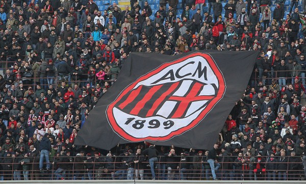 AC Milan fans at the San Siro Stadium