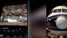 Chinese plane makes miraculous landing after hailstorm cracks cockpit windows