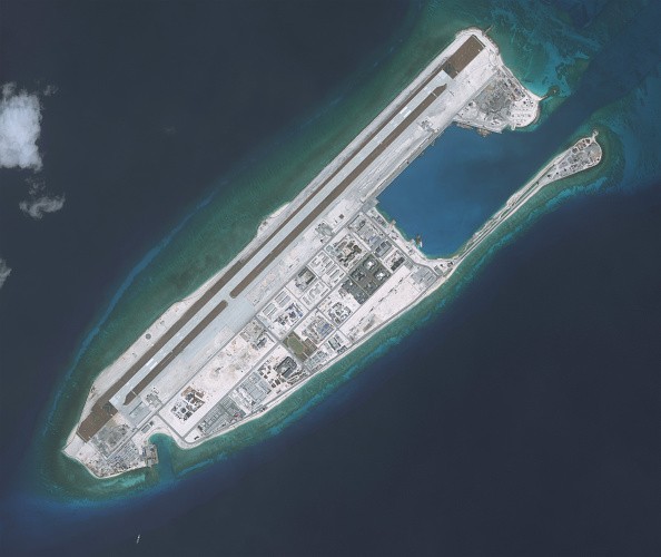 DigitalGlobe overview imagery of the Fiery Cross Reef located in the South China Sea.