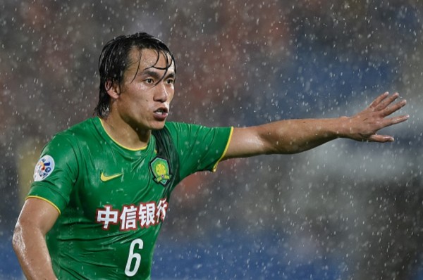 Beijing Guoan midfielder Zhang Xiaobin