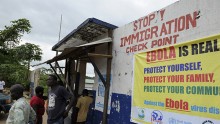 Ebola checkpoint in Liberia