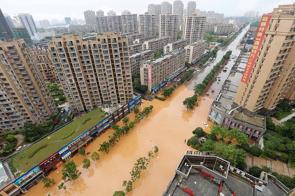 Flood in Northern China. 