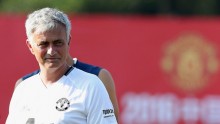 Manchester United manager Jose Mourinho in a training session during their recent China pre-season tour