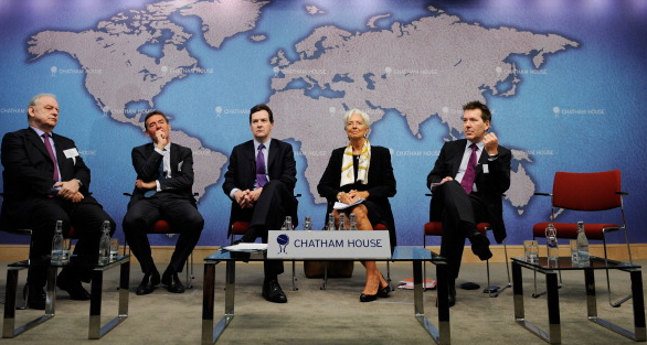 Chancellor George Osborne & IMF Managing Director Christine Lagarde Speak At Chatham House
