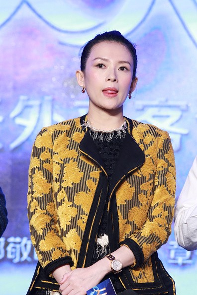 Film producer Zhang Ziyi attends the press conference of Wei Nan and Wei Min's film 'The Baby From Universe' on August 4, 2015 in Beijing, China.