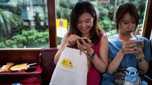 People join the Hong Kong's first Pokemon Go tram party organized by 'Sam the Local', on July 30, 2016 in Hong Kong.
