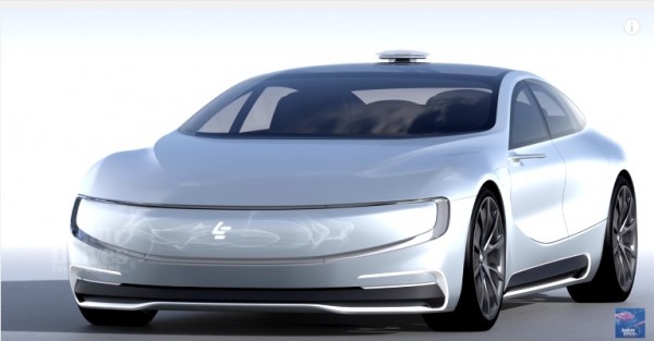 The all-electric sports car concept unveiled by Chinese internet and banking company LeEco.