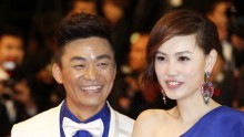 Chinese actor Wang Baoqiang (L) and his wife Ma Rong pose on May 17, 2013 as they arrive for the screening of the film 'Tian Zhu Ding' (A Touch of Sin) the Cannes Film Festival.
