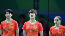 Chinese women table tennis team participant