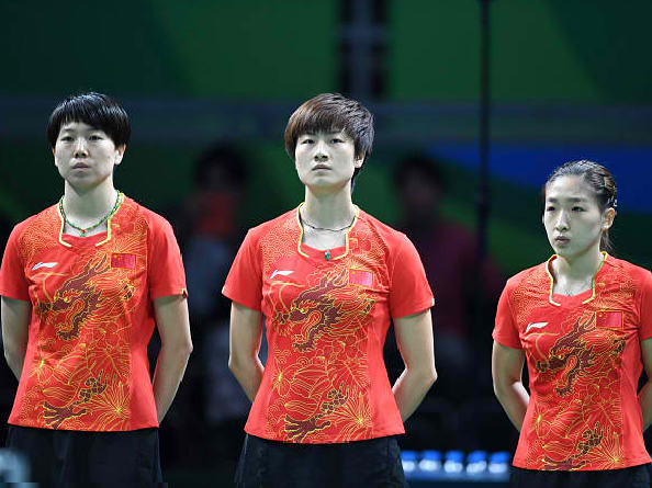 Chinese women table tennis team participant