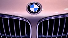 The BMW logo is seen during the 83rd Geneva Motor Show on March 6, 2013 in Geneva, Switzerland.