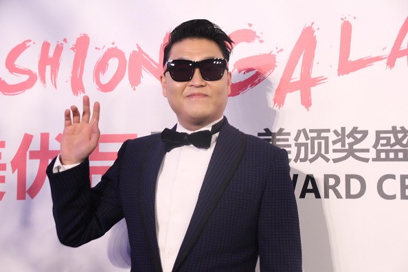 South Korean singer Psy attends the Award Ceremony of Fashion Galaxy on February 29, 2016 in Beijing, China.