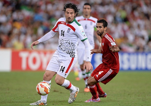 Iran team captain Andranik Teymourian (#14)