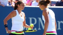Wimbledon Champions Sara Errani and Roberta Vinci eliminated in the second round of the US Open in Flushing Meadows