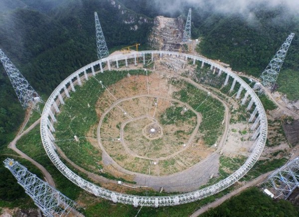 FAST has a 500-meter diameter dish and its total surface area is approximately equal to 30 soccer fields.