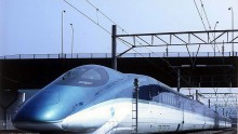 In this handout picture from East Japan Railway, prototype of the next-generation bullet train 'Fastech 360S' that aims to run at the world fastest speed for trains of 360 kph is seen at the company's rolling stock laboratory center in Rifu, Miyagi Prefec