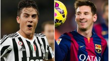 Paulo Dybala (L) and Lionel Messi