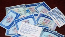 Counterfeit social security cards