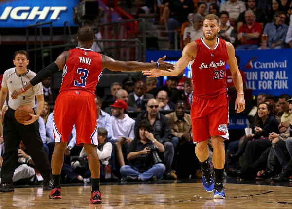 Los Angeles Clippers' Chris Paul and Blake Griffin