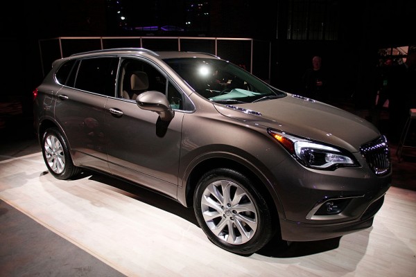 The 2016 Buick Envision crossover SUV is shown at a Buick reveal on the eve of the 2016 North American International Auto Show January 10th, 2016 in Detroit, Michigan.