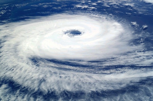 Typhoon Sarika hitting Hainan. 