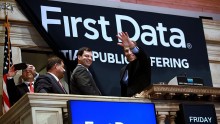 First Data Corp CEO Rings NYSE Opening Bell To Mark IPO