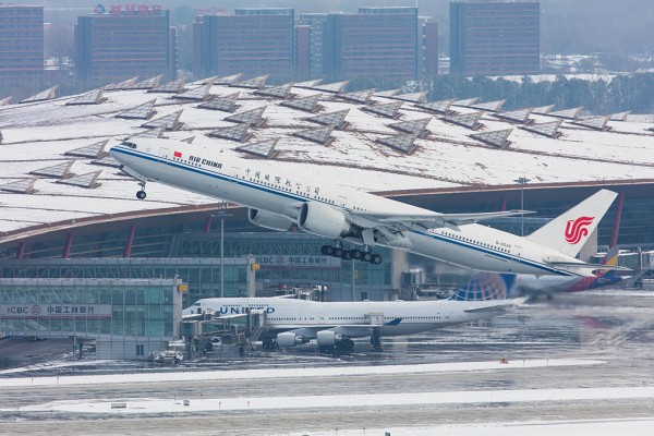  Aircraft are seen at the Beijing Capital International Airport on November 23, 2015 in Beijing, China. 