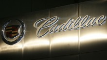 The Cadillac corporate logo is seen at the International Car Show (salon des voitures) at Heysel, on January 22, 2008 in Brussels, Belgium.