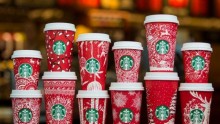 The 13 new designs of Starbucks red holiday cups came from customers from six countries.